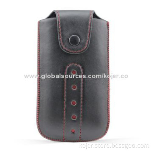 Cellphone Pouches for iPhone 6, 5S, Made of PU Leather, Retractable Pull-tab, OEM Orders Welcomed